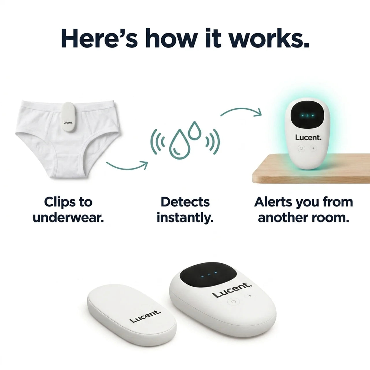 Lucent™ Wireless Bedwetting Alarm